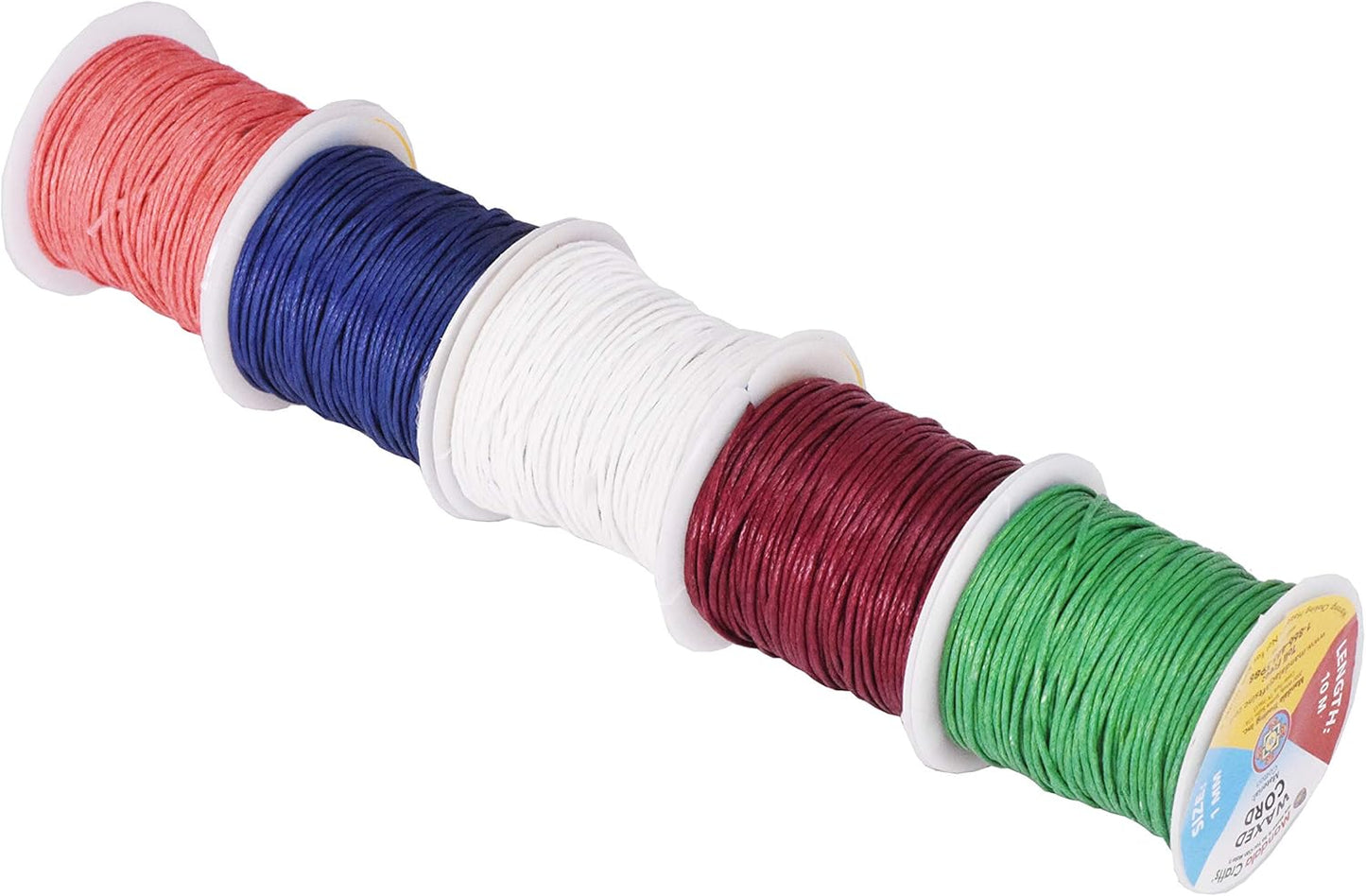 Mandala Crafts 1mm 273 Yards Assorted Cotton Waxed Cord for Jewelry Making Bracelet Cord Waxed String - Beading String Thread Jewelry Cords for Necklaces String