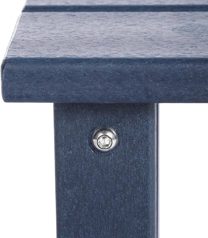 Costaelm Kids Outdoor Side Table, Small Patio HDPE Adirondack Square Table, Porch End Table for Outside Pool Garden, Navy Blue