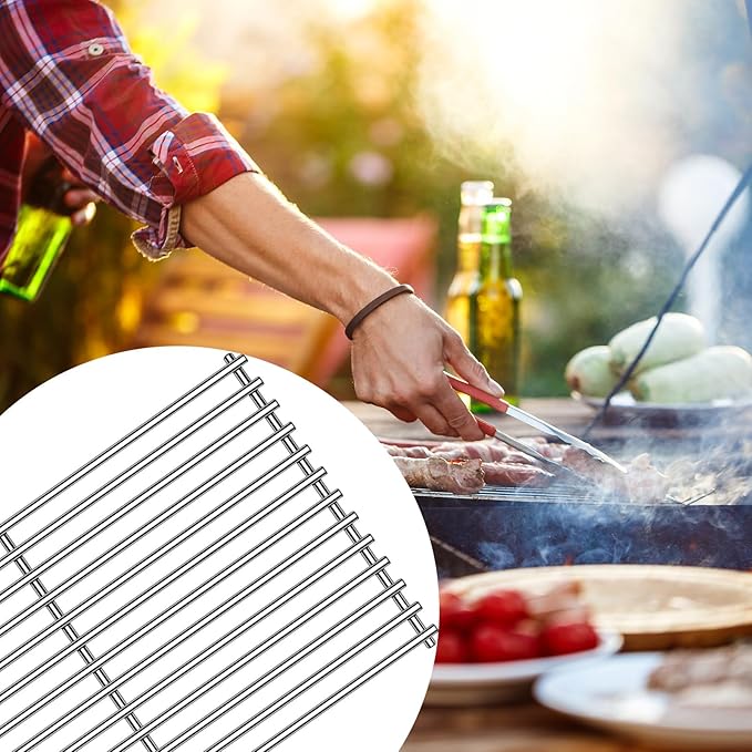 Kalomo Grill Grates Grill Heat Plates Shield Grill Replacement Parts for BBQ Uniflame Grill GBC1030W, GBC1030WRS, GBC1030WRS-C, GBC1134W, GBC1134WRS, Stainless Steel Cooking Grids Accessories