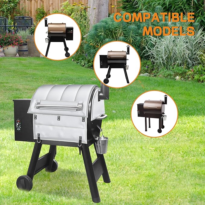 Insulation Blanket for Traeger Pro 22,Pro 575,Ironwood 650 and Lil' Tex Elite Wood Pellet Smoker Grill,BAC626 Pro 22/575 Insulation Blanket Smoker Cover Replacement Parts Grills BBQ Winter Accessory