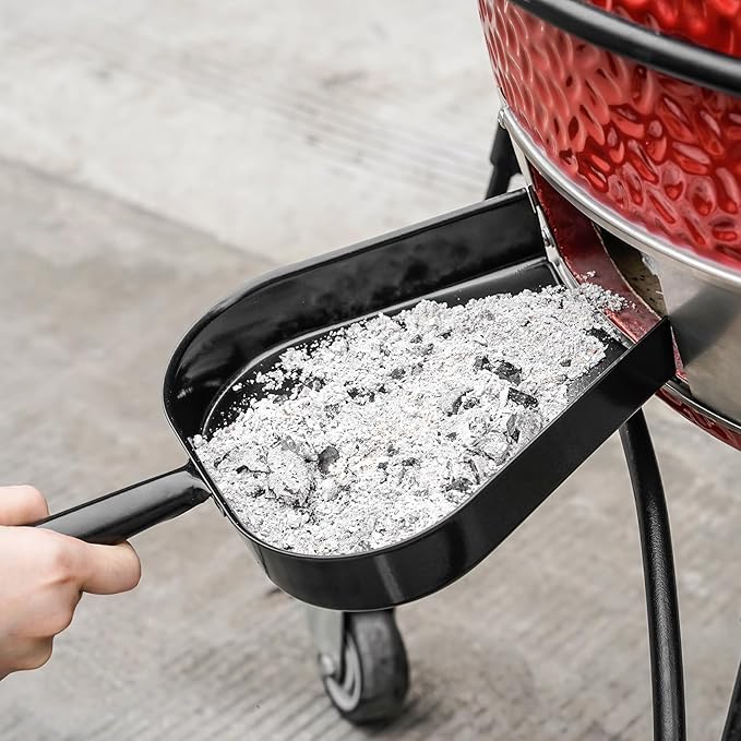 onlyfire Barbecue Ash Removal Pan Fits for Kamado/Ceramic Grill Likes Big Green Egg, Kamado Joe,Pit Boss,Louisiana,Grill Dome,Vision Grills,Char-Griller etc