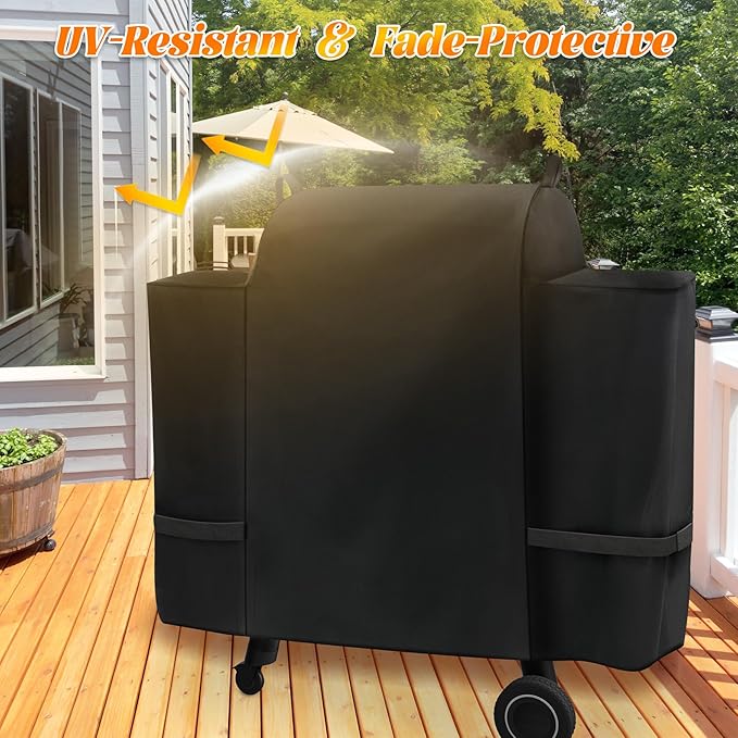 Grill Cover for Traeger Ironwood 650 BAC505 Wood Pellet Smoker Replacement Parts Full Length 600D Waterproof Outdoor BBQ Covers Grilling Accessory