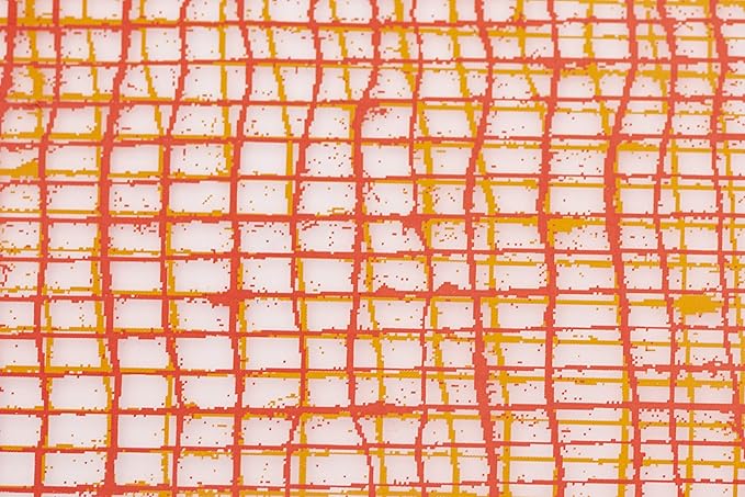 modern-twist 14 x 16 Silicone Placemat, BPA, PVC-Free Table Mat, Dishwasher Safe, Linen Print in Tangerine, Pack of 1
