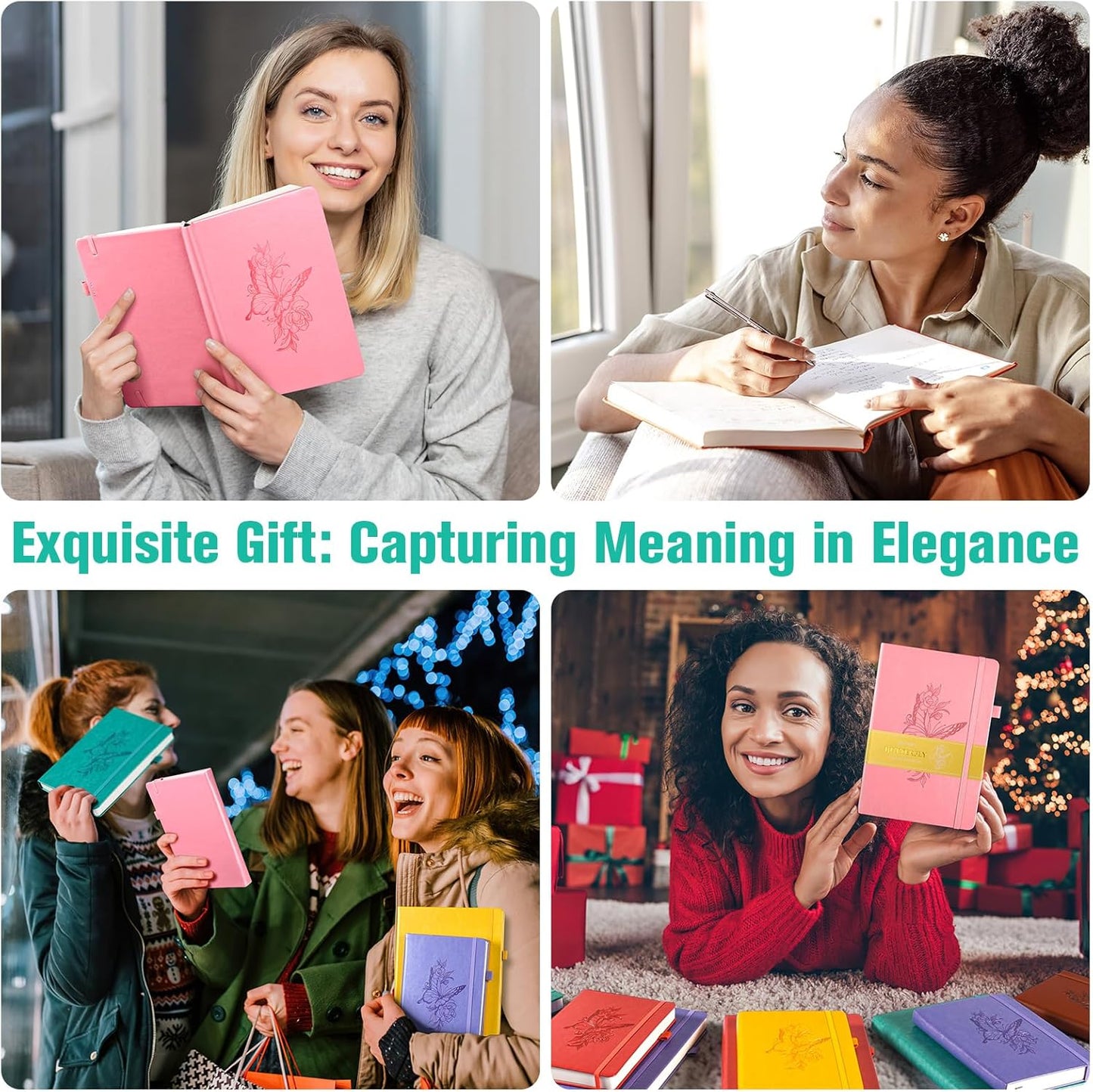 Lined Notebook Journal for Women Men, A5 College Ruled Notebook, 312 Numbered Pages Notebooks for Work, 100gsm Paper Daily Journal, Hardcover Vegan Leather Journals for Writing Office, Peacock Blue