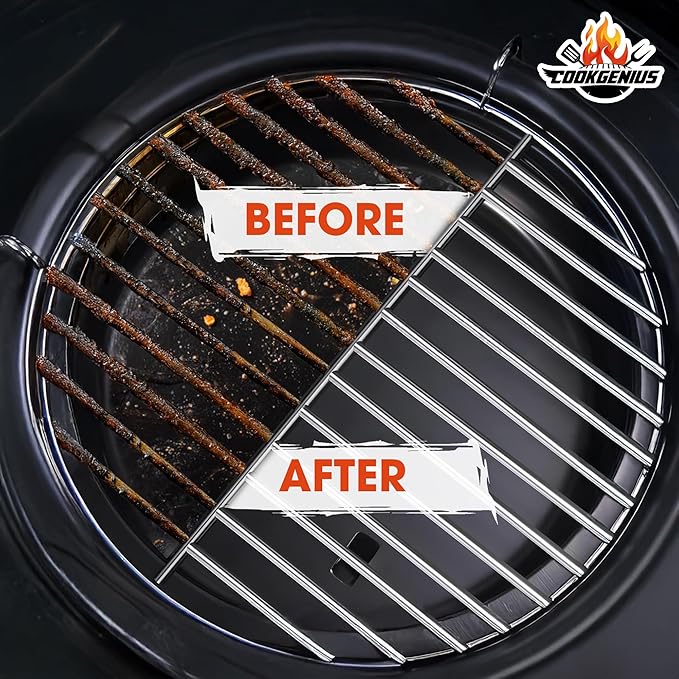 Grill Brush with Scraper for BBQ Grills – 18 Inch Long Handle BBQ Grill Cleaner for Outdoor Grill, Extra Strong BBQ Grill Cleaner for Grill/Smoker/Gas/Charcoal Grill - Best BBQ Grill Tool
