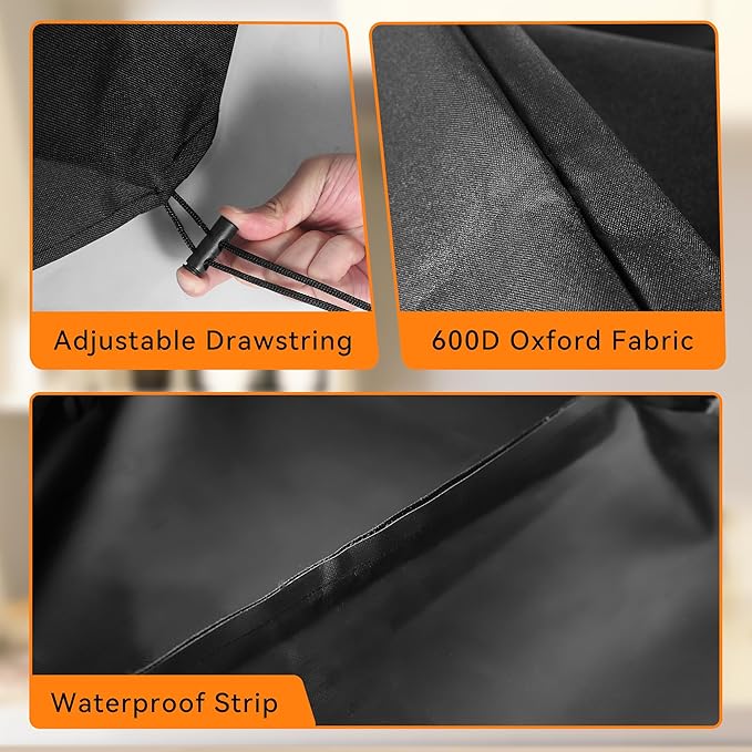 Pizza Oven Cover for Blackstone 2238 Leggero Tabletop Outdoor Pizza Oven, 22 inch Waterproof 600D Oxford Cloth with Bottom Drawstrings Pizza Oven Grill Accessories