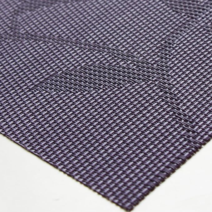 Leaf Placemats Set of 4, Non-Slip Heat-Resistant 18" x 12" Vinyl Washable Placemats for Kitchen Indoor Outdoor Party Birthdays Weddings Decoration (Purple)