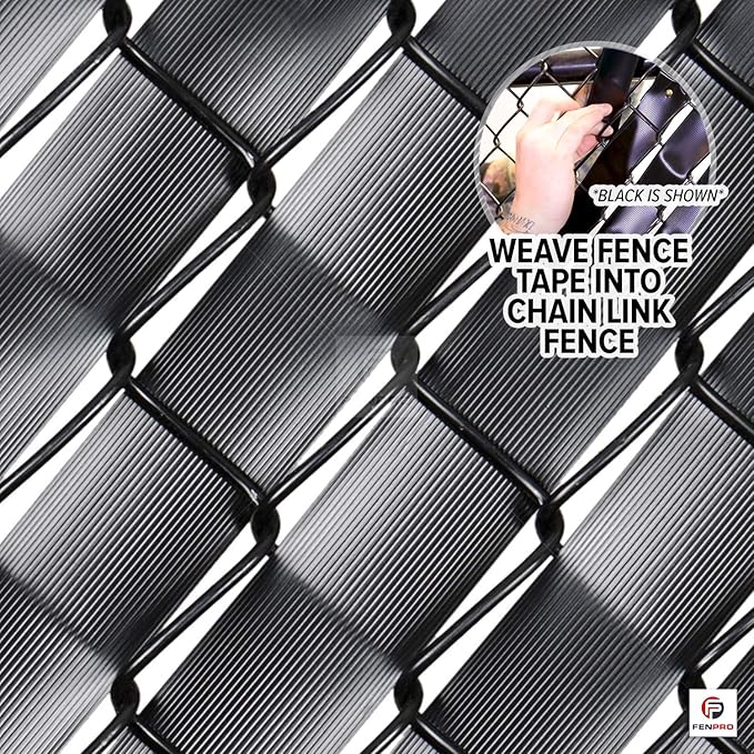 Chain Link Fence Privacy Tape (Obsidian Black)