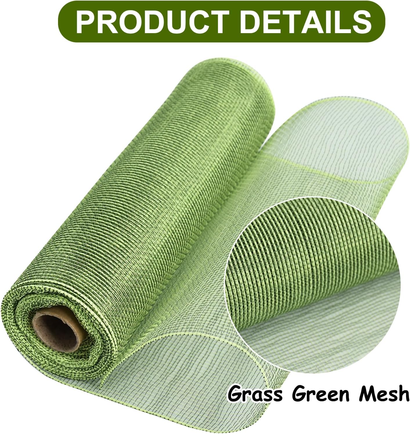 TONIFUL 2 Rolls 10 Inch Sage Green Decorative Mesh Ribbbon Rolls, Fabric Mesh for Mesh Wreath Supplies, Front Door Wreath Crafts Tree Decor Christmas NewYears Halloween Decoration (10 yds/roll)