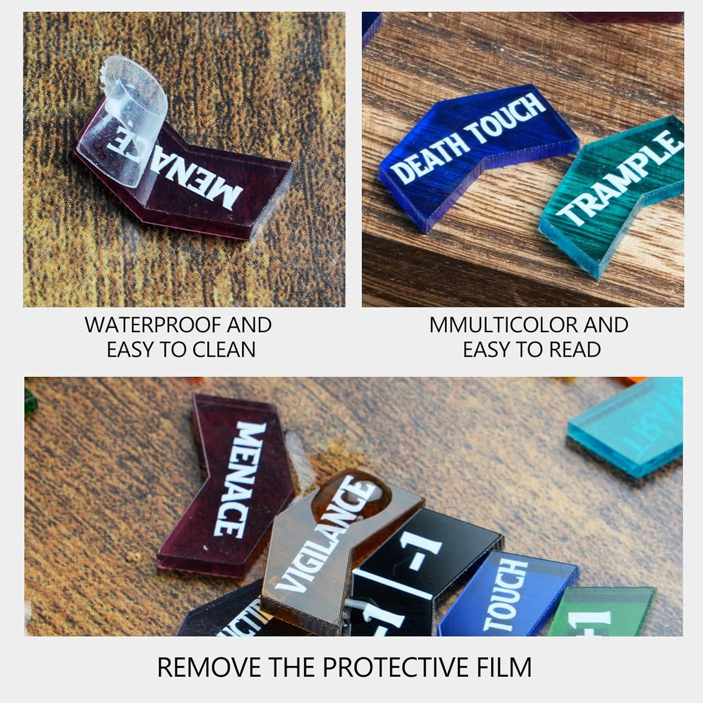 60 PCS MTG Keyword Counters Buff Abilities Counter Tokens with Box for Magic The Gathering, MTG, TCG, Card Games Accessories (Multicolor, 60)