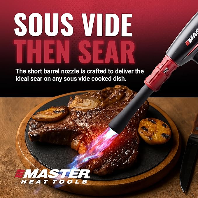 MASTER APPLIANCE VMAX-550 2-in-1 Propane Torch - High Powered Grill Gun & Fire Pit Starter - Self-Igniting Flame for BBQ's, Charcoal, Campfires & Sous Vide - Pro Grade Design, Engineered in USA