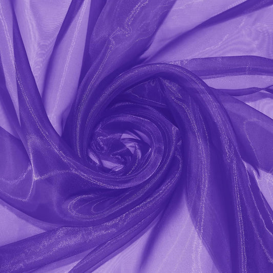 P Pothuiny Sheer Organza Fabric by The Yard, 1 Yard x 60 Inch Wide Bridal Purple Organza Tulle Fabric Roll Shiny Gauze Fashion Dress Sewing Craft for Wedding Party Decorations Backdrop