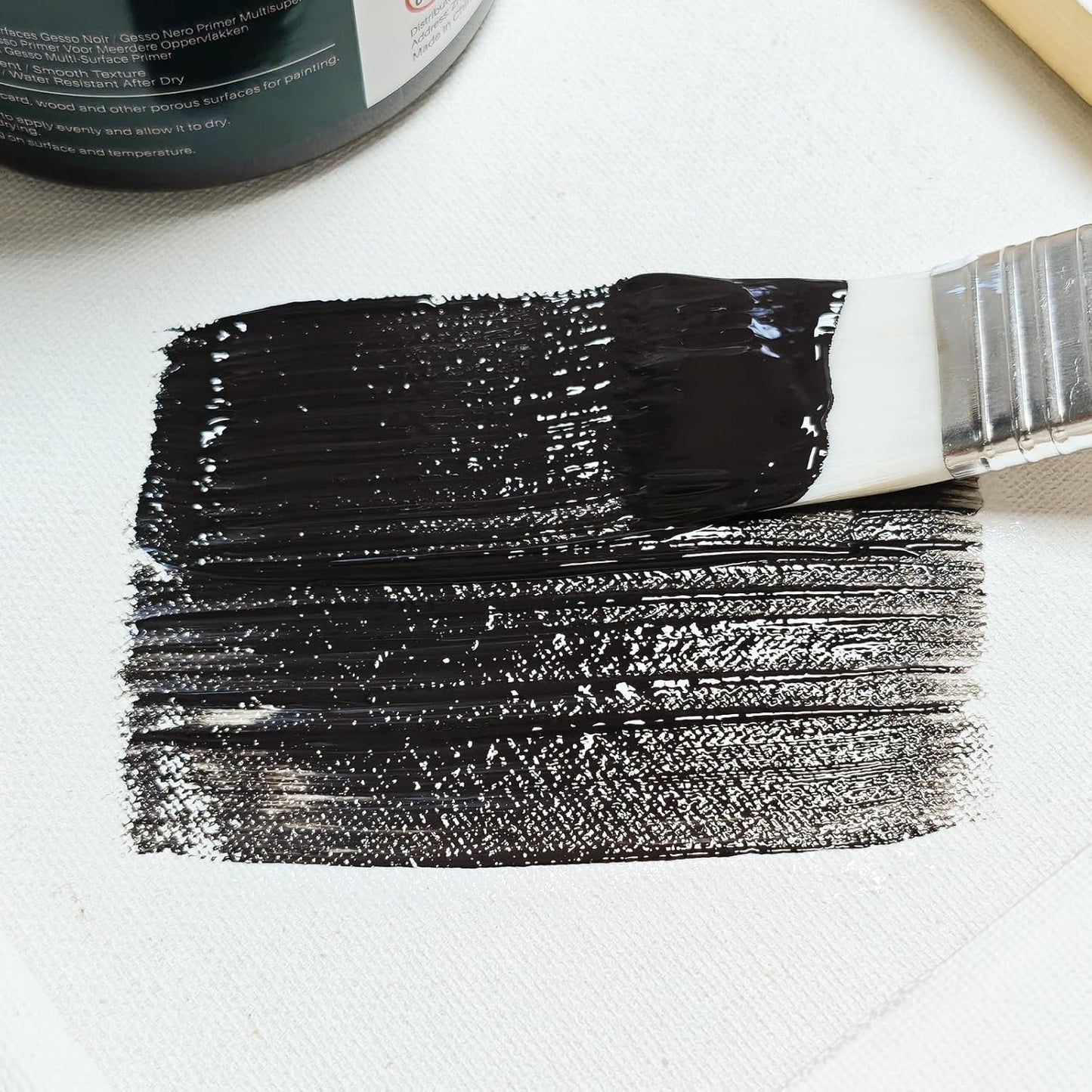 Artecho Black Gesso 16.9oz / 500ml, Gesso Primer for Acrylic Painting