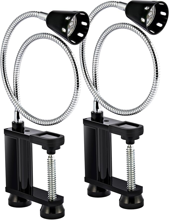 BBQ Grill Lights Magnetic Base Super-Bright LED Lights-360 Degree Flexible Gooseneck, Weather Resistant, Task Lighting Barbecue Grilling Gifts for Men Dad Husband (Black, 2 Pack)