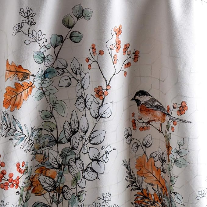 Maison d' Hermine Table Cloth Round Table 100% Cotton 69 Inches Fall Tablecloth Reusable Everyday Use for Thanksgiving Christmas Decorations Dining Farmhouse Party (Whitish Shabby Chique)