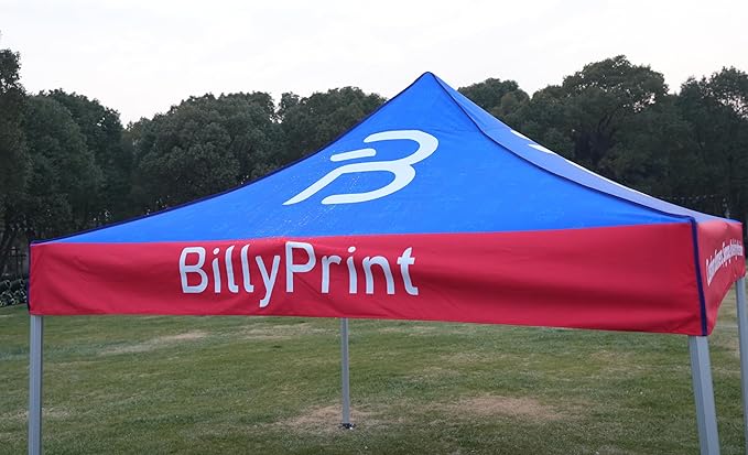 Custom Canopy Tent Top with Logo 10x10 | Pop Up Vendor Tent for Trade Shows, Events | Full-Color Printing | Optional Walls or Heavy-Duty Aluminum Frame | Waterproof UV Fabric | Expedited Service