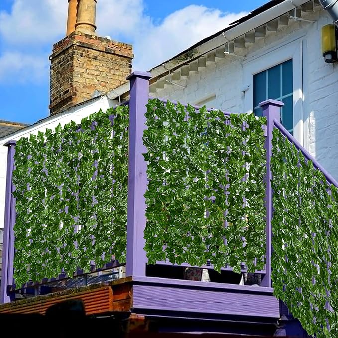 DearHouse Artificial Ivy Privacy Fence, 157.5x78.7inch Artificial Hedges Fence and Faux Ivy Leaf Decoration for Outdoor Decor, Home, Garden Decor