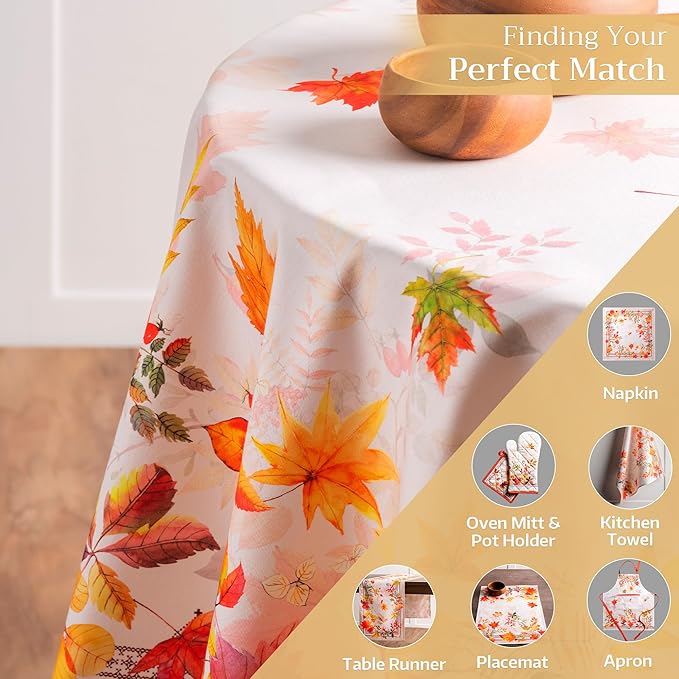 Maison d' Hermine Table Cloth Round Table 100% Cotton 69 Inches Fall Tablecloth Reusable Everyday Use for Thanksgiving Christmas Decorations Dining Farmhouse Party (Amarante)
