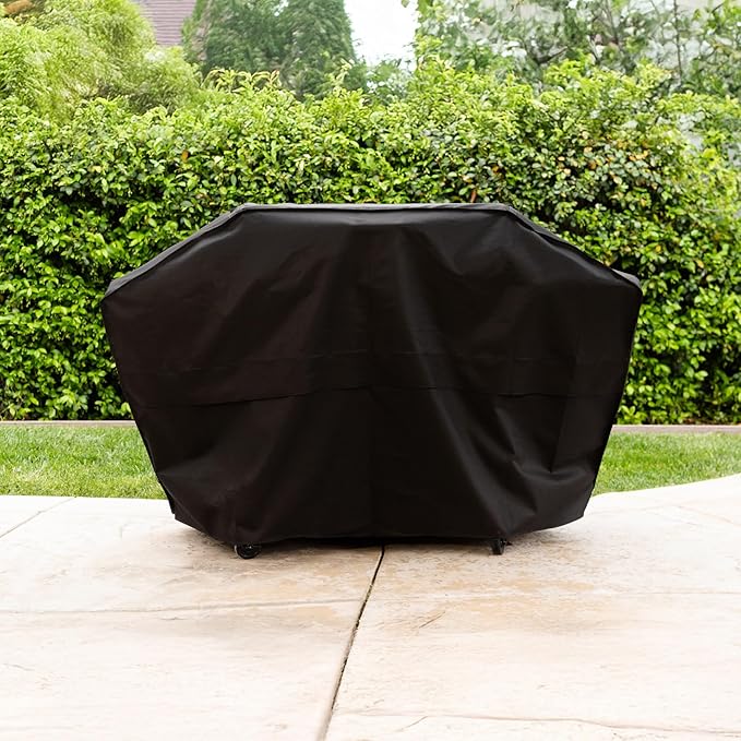 Nexgrill 66" Gas Grill Cover for 5&6-Burner Grill, Heavy Duty Polyester, Adjustable Buckle Straps, Built-In Pouch, Designed for 720-0896, 720-1046, and Standard 5 & 6-Burner BBQ Grills - 700-20144