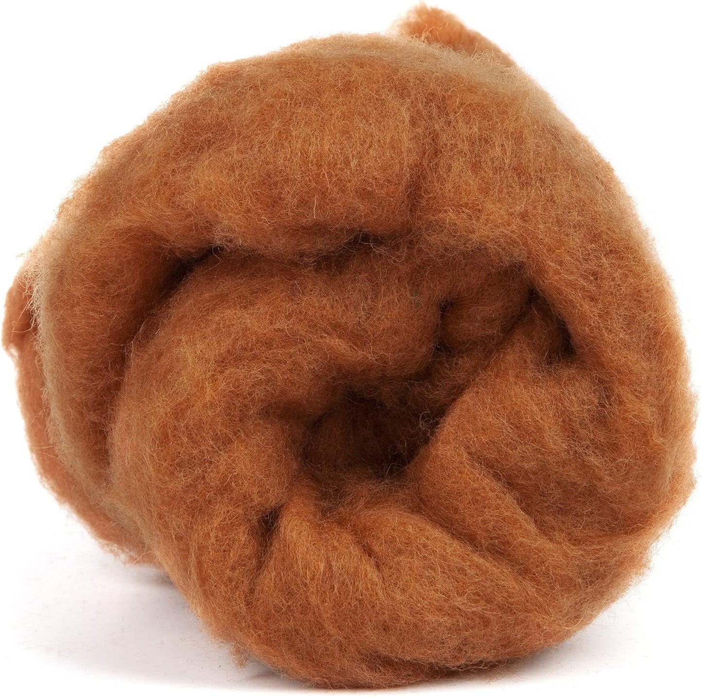 Desert Breeze Distributing – Maori Wool Roving, Special Blend of New Zealand Wools by DHG for Needle Felting and Wet Felting, Carded Fleece Batt, 100% Pure, 3.5 OZ, 27 Micron - Color Cinnamon