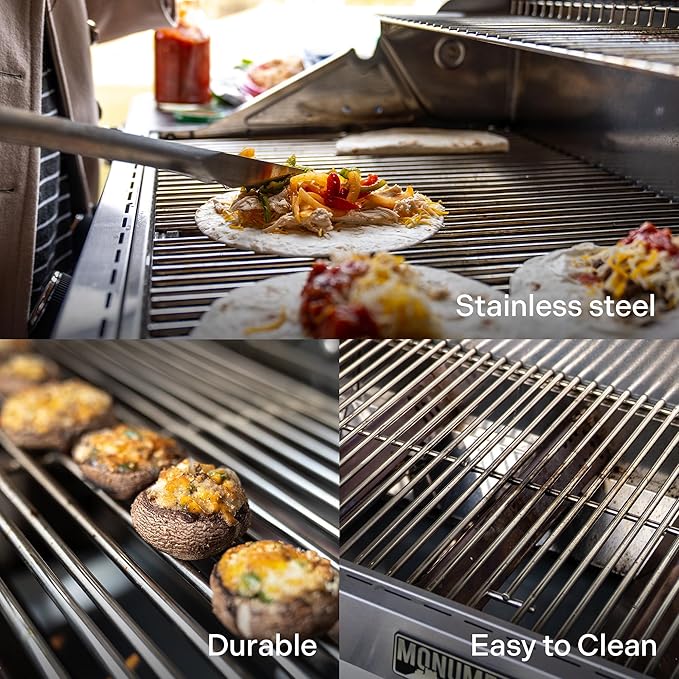 Monument Grills Larger 4-Burner Propane Gas Grills Stainless Steel with Cooking Grids(2 Items)