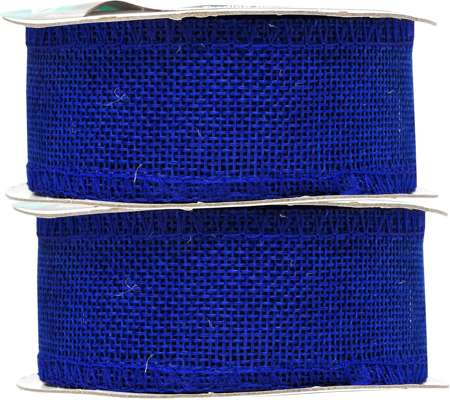 Mandala Crafts Royal Blue Burlap Ribbon 1.5 Inches Wide Jute Ribbons for Crafts - 20 Yds Roll Rustic Burlap Wrap Trim Ribbons for Wreaths Bows Wedding Party Decoration