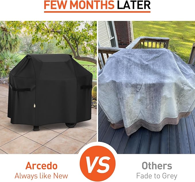 Arcedo Grill Cover 51 Inch Compatible with Weber Spirit II 300 and Spirit 300 Series Gas Grill, Waterproof Heavy Duty Outdoor Barbecue Cover for E310 E330 E315, Compared to 7139