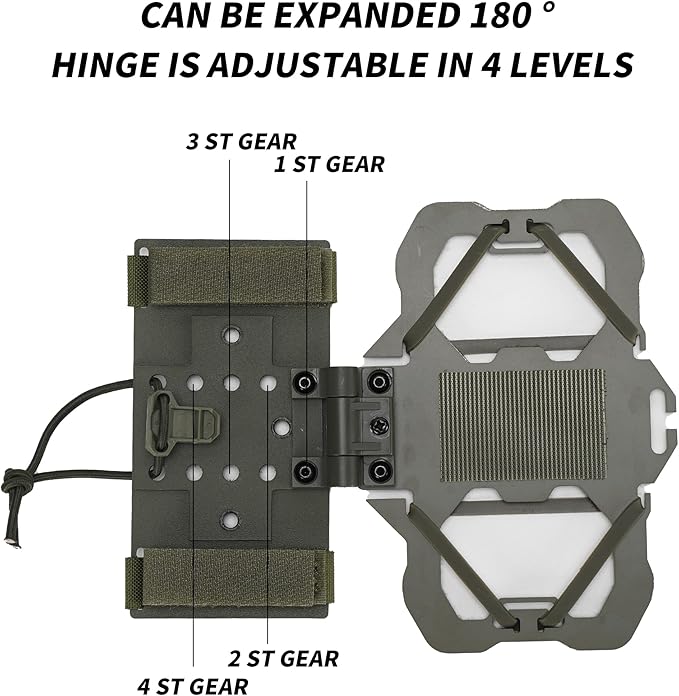 Tactical Phone Holder Available in Full Size Plate Carrier Phone Mount Adjust Nylon Molle Phones Holder for Tactical,Car,Office (OD)