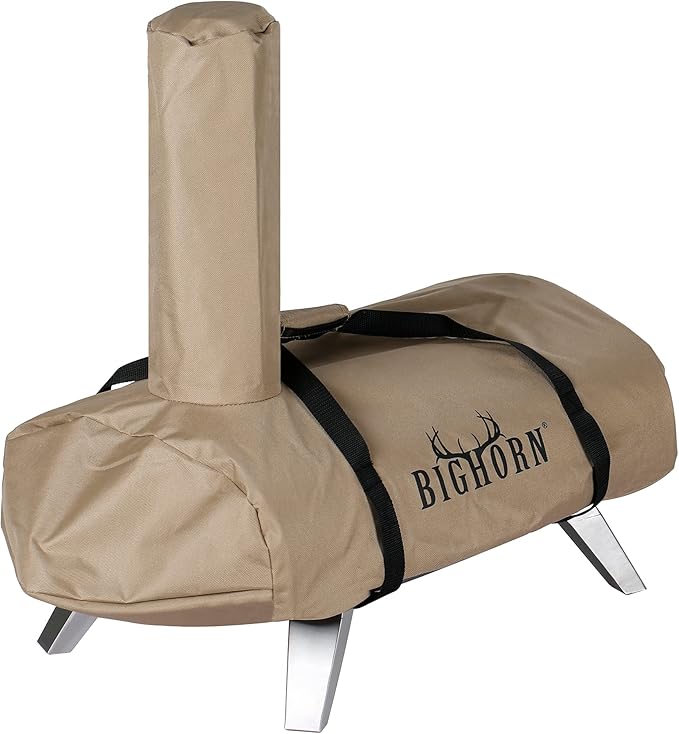 BIG HORN OUTDOORS 12Inch Pizza Oven Cover, Heavy Duty Waterproof and Weather Resistant Oxford Fabric Covers