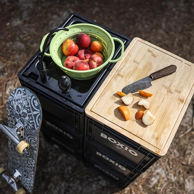 BOXIO - Portable Sink - Compact Mobile Sink for Camping, Garden, Outdoor Events, Worksite, RV, Indoor