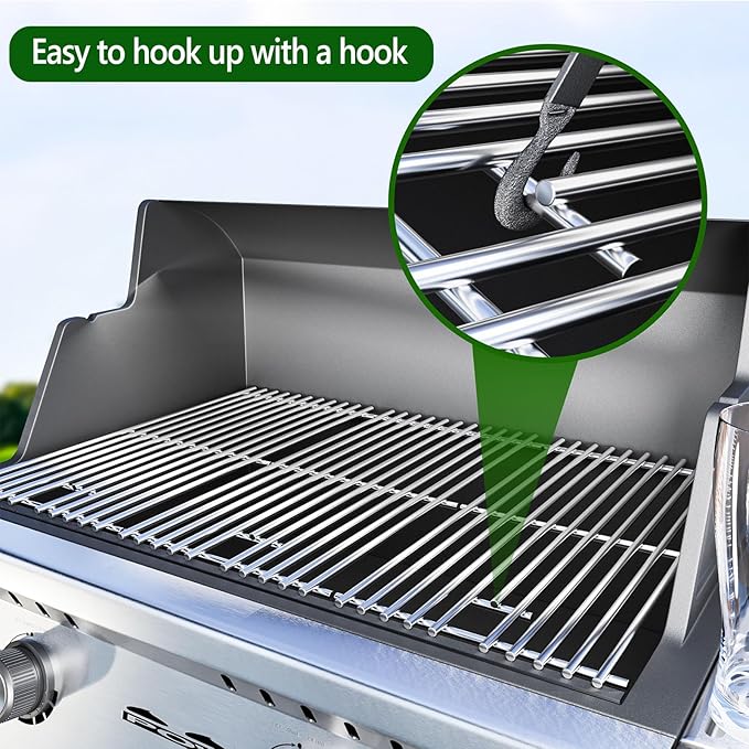 SF4362(2-Pack) 15" Cooking Grates Replacement for Broil King, Broil-Mate, Huntington, Sterling Gas Select Gas Grill Models, Stainless Steel Grill Grates