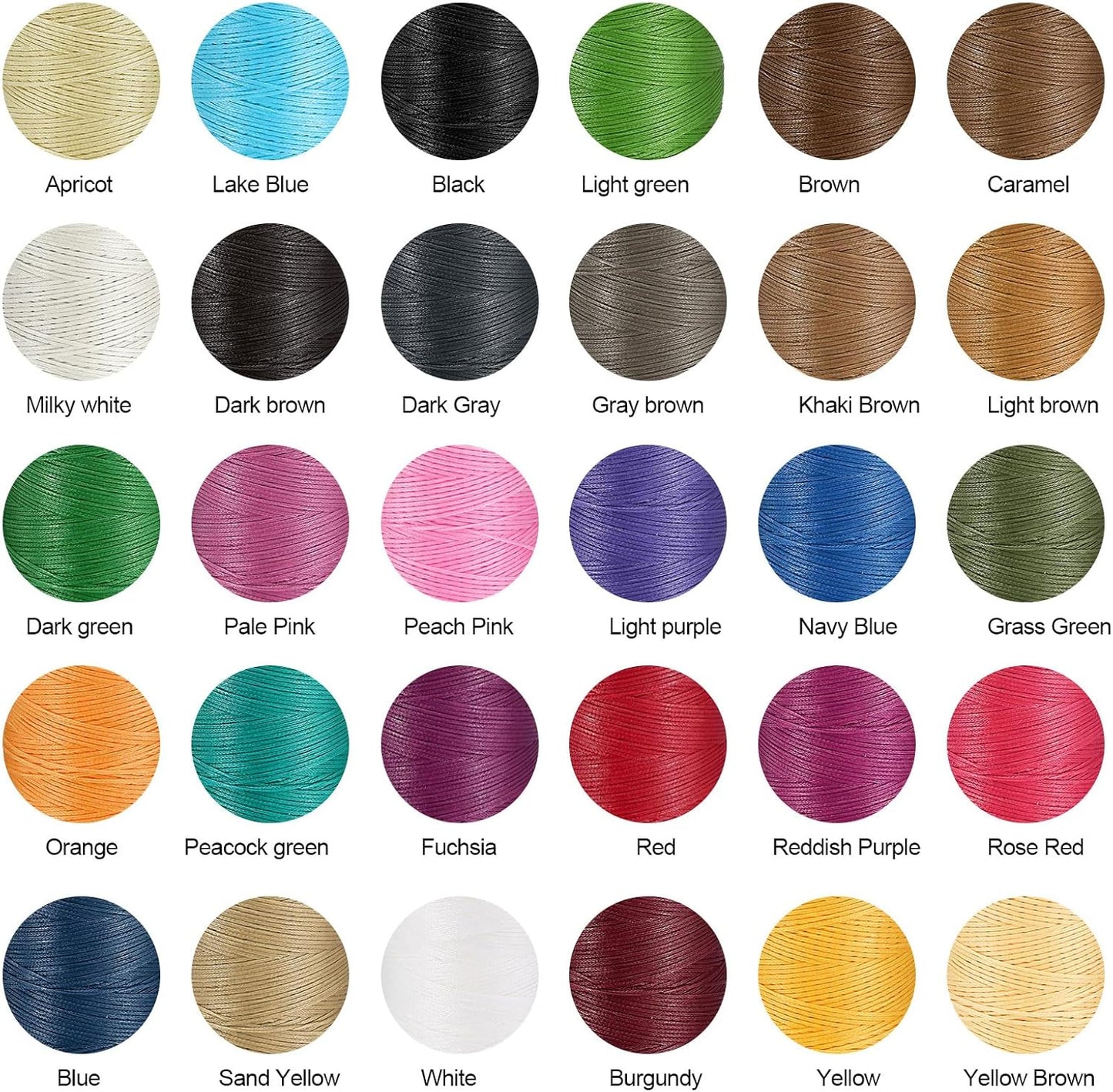 uxcell Flat Leather Sewing Waxed Thread, 270m / 295 Yards Polyester Wax String, 150D Wax Stitching Cord for Leather Crafts, Bookbinding, Bracelets Braided, Fuchsia