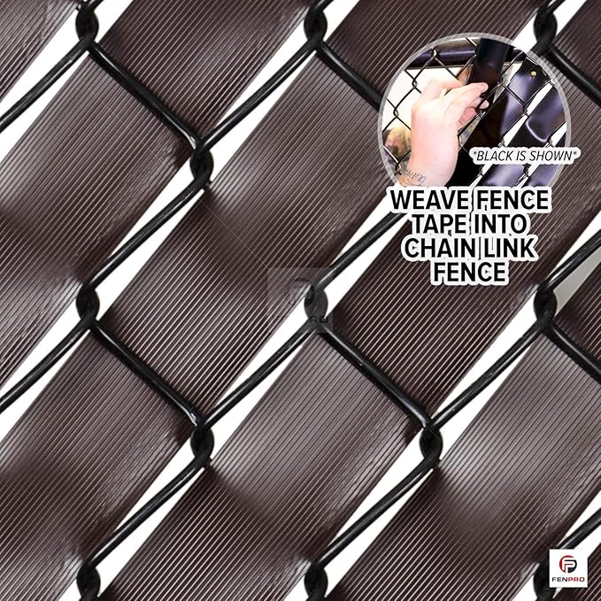 Chain Link Fence Privacy Tape (Chocolate Brown)