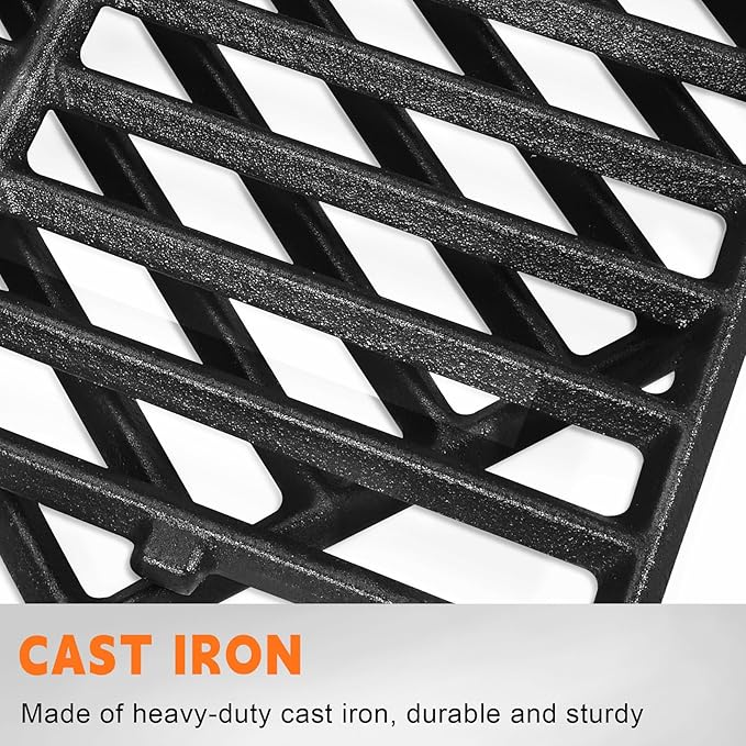 GGC 7637 Grill Grates for Weber Spirit E210 E220 S210 S220, 17.5" Cast Iron Cooking Grid for Weber Spirit 200&Spirit II 200 Series Gas Grills with Front Control Panel