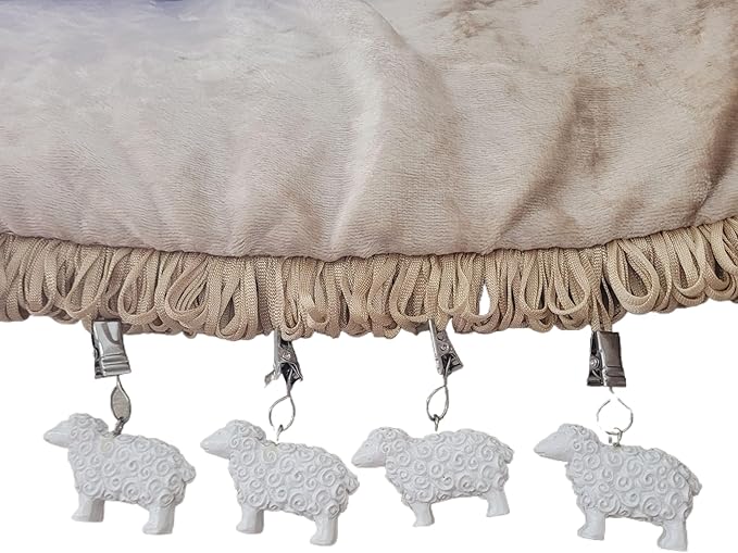 TwoFish Home Set of 4 Sheep Resin Tablecloth Weights Clips Sheep Handicraft Tablecloth Clamps Pack of 4