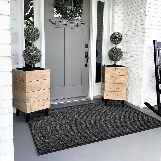 Azadx 3'x4' Front Door Mat Heavy Duty Indoor Outdoor Door Mat Non-Slip Backing Doormat for Entryway Stain and Fade Resistant Commercial Floor Mats Entry Mat Low Profile Welcome Door Mats