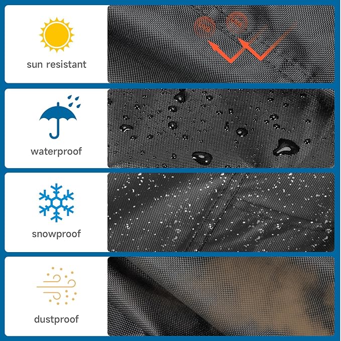 Flat Top Grill Cover for Nexgrill Daytona 4-Burner Propane Gas Griddle，Heavy Duty Waterproof Gas Griddle Cover for Member Mark Pro Series 5-Burner Gas Griddle, 68" W x 29" D x 36" H