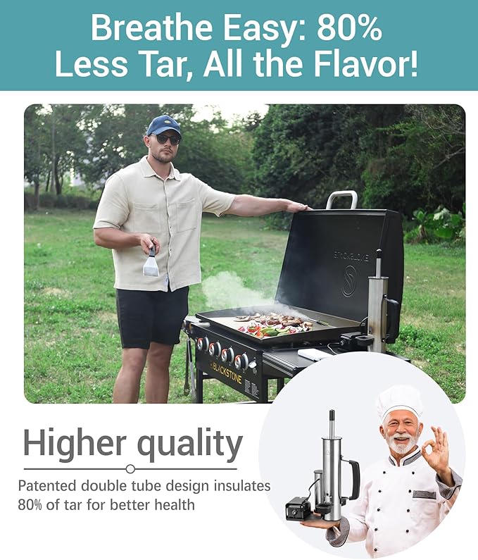 Cold Smoke Generator for BBQ Grills, Hot/Cold Smoker for Cheese, Meat & Fish, Works with Wood Pellets and Chips Cold Smoker and for Creating Your Own DIY Smoking Chamber, Great Gift for Men & Fathers