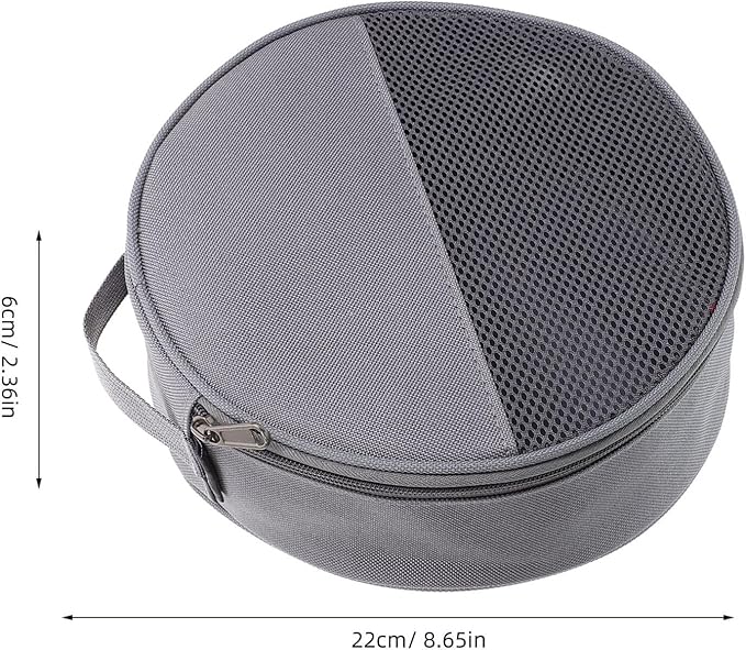 SUPVOX Outdoor Tableware Bag for Camping Plate Organizer with Mesh Pockets and Oxford Cloth Durable Portable Storage 8.66X8.66X2.36 Inch for Hiking Picnic