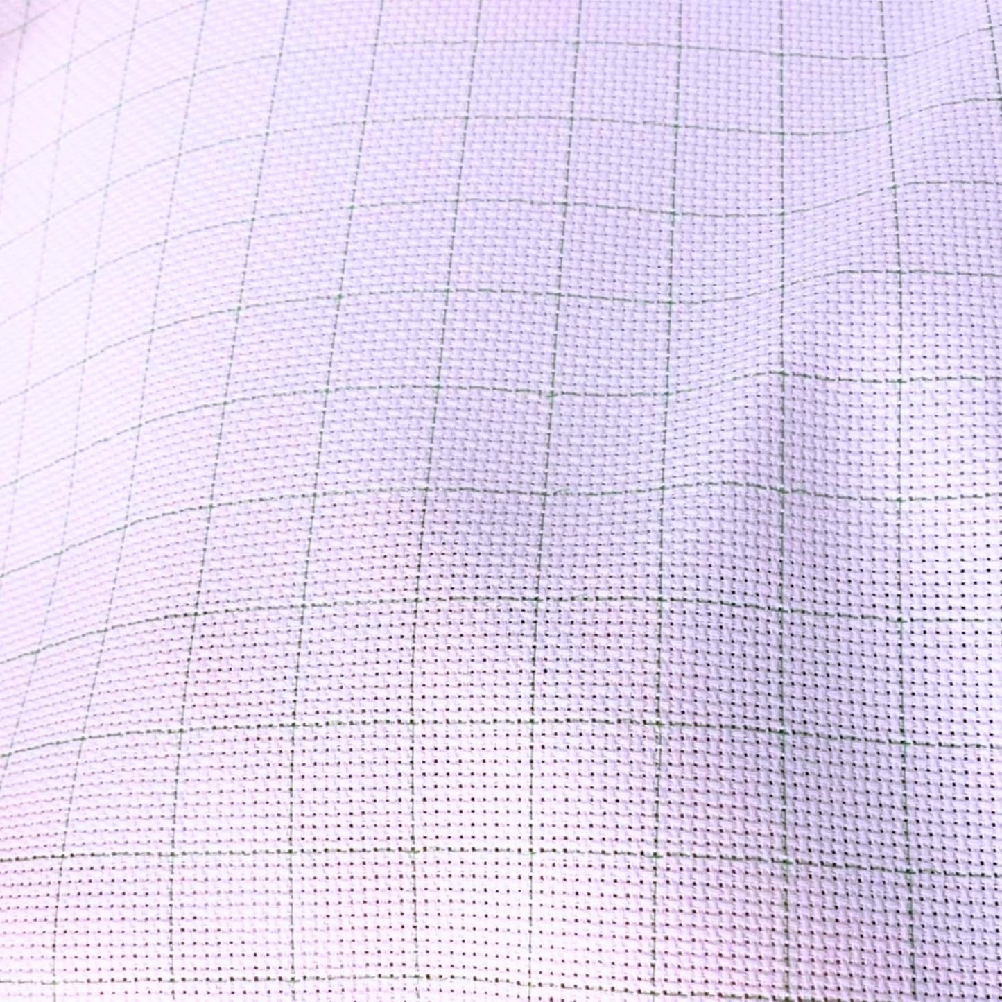 2 Sheets of 14 Count Pre-Gridded Aida Cloth – 28 x 28 Inch White with Green Guidelines Pre-Cut Fabric Squares – Cross Stitch Fabric – 100% Cotton – Ideal for Needlework – The Knotty Unicorn