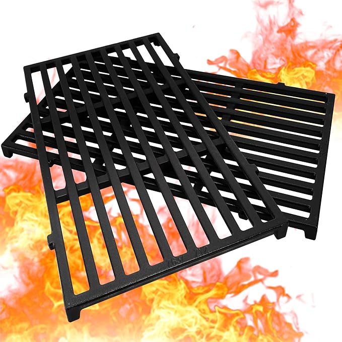 17.5 inch Grill Grates for Weber Spirit Grill Parts, Spirit 200 Series Parts E210 E215 E220 S210 S220 S215 Gas Grill Cooking Grids, Cast Iron Grill Grates Replacement for Weber 7637 64815