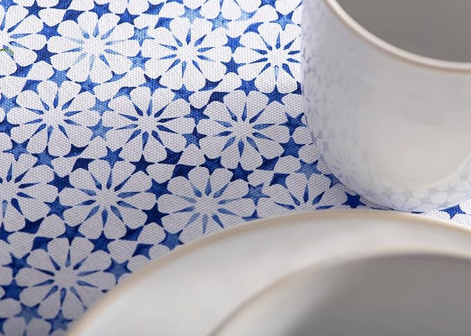 Maison d' Hermine Table Cloth Round Table 100% Cotton 69 Inches Tablecloth Reusable Decorative Everyday Use for Dining Room, Farmhouse, Home, Party, Festive & Wedding Spring Summer - Passiflora