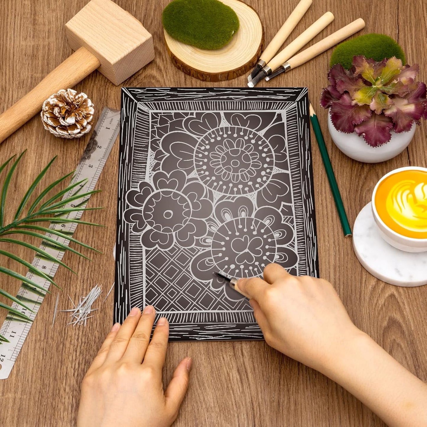 Yeaqee 4 Pcs Linoleum Block Rubber Carving Block Soft Linocut Blocks Large Linoleum Sheet Unmounted Lino Plates for Engraving Art Project Printmaking Artist Studio Supplies (9 x 12 Inch,Gray)