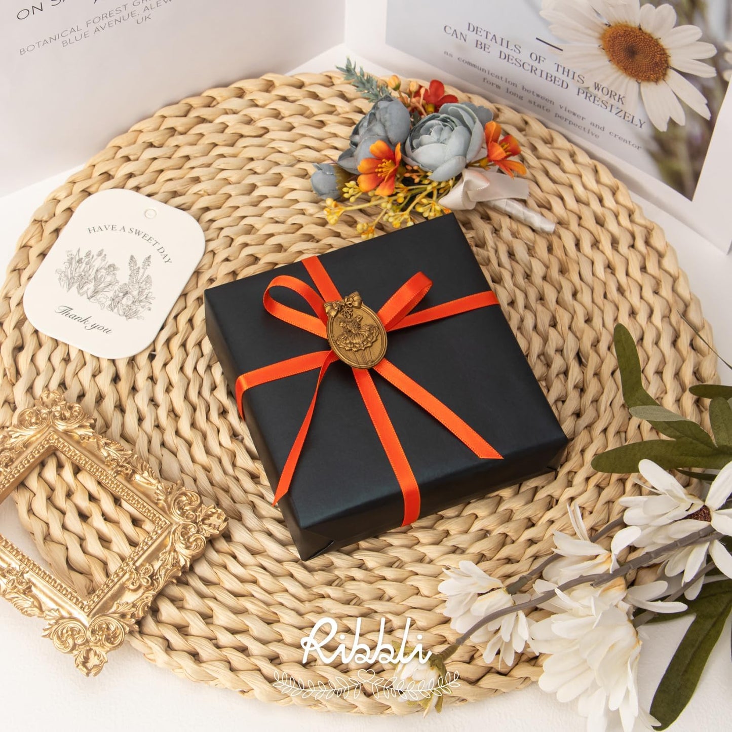 Ribbli Torrid Orange Satin Ribbon,Double Faced Satin 1/4 inch x Continuous 50 Yards,Torrid Orange Ribbon Use for Bows Bouquet,Gift Wrapping,Wedding Decoration,Floral Arrangement