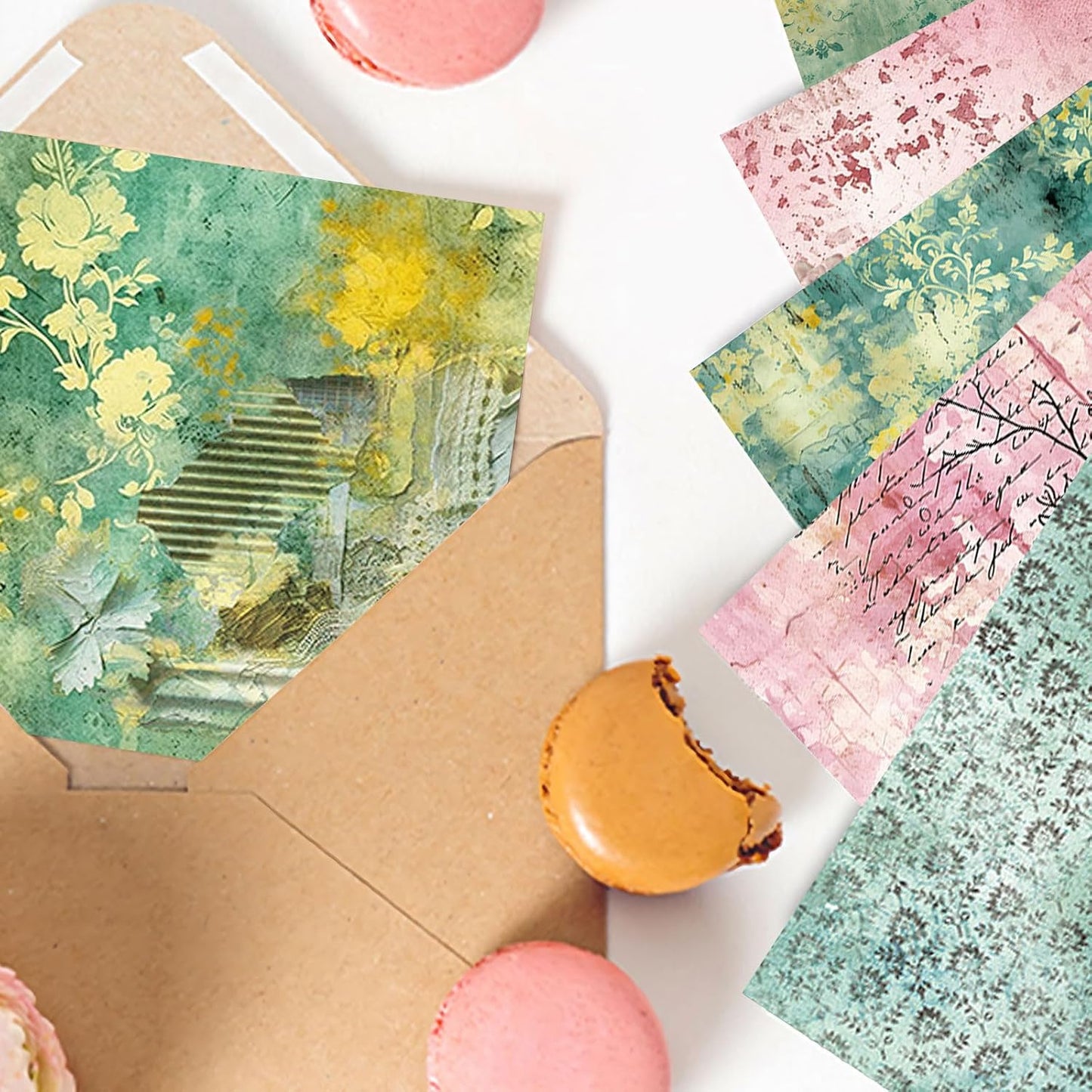 Scrapbook Paper 12x12 inch, 24 Sheets DIY Origami Decorative Craft, Double sided printing, Photo Album Decor Wooden-free Paper for Gift Wrapping Card Making Collage Album Decorative (White)