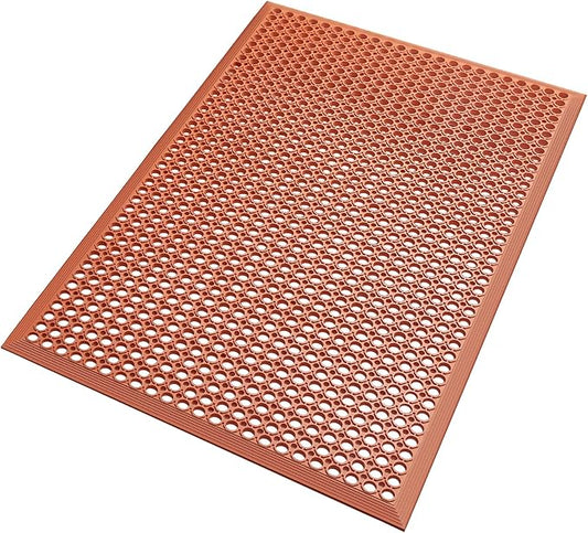 Rubber Floor Mats Anti-Fatigue Kitchen Floor Mat New Bar Floor Mats Commercial Heavy Duty Red Rubber Out Door Mat 36" x 60"