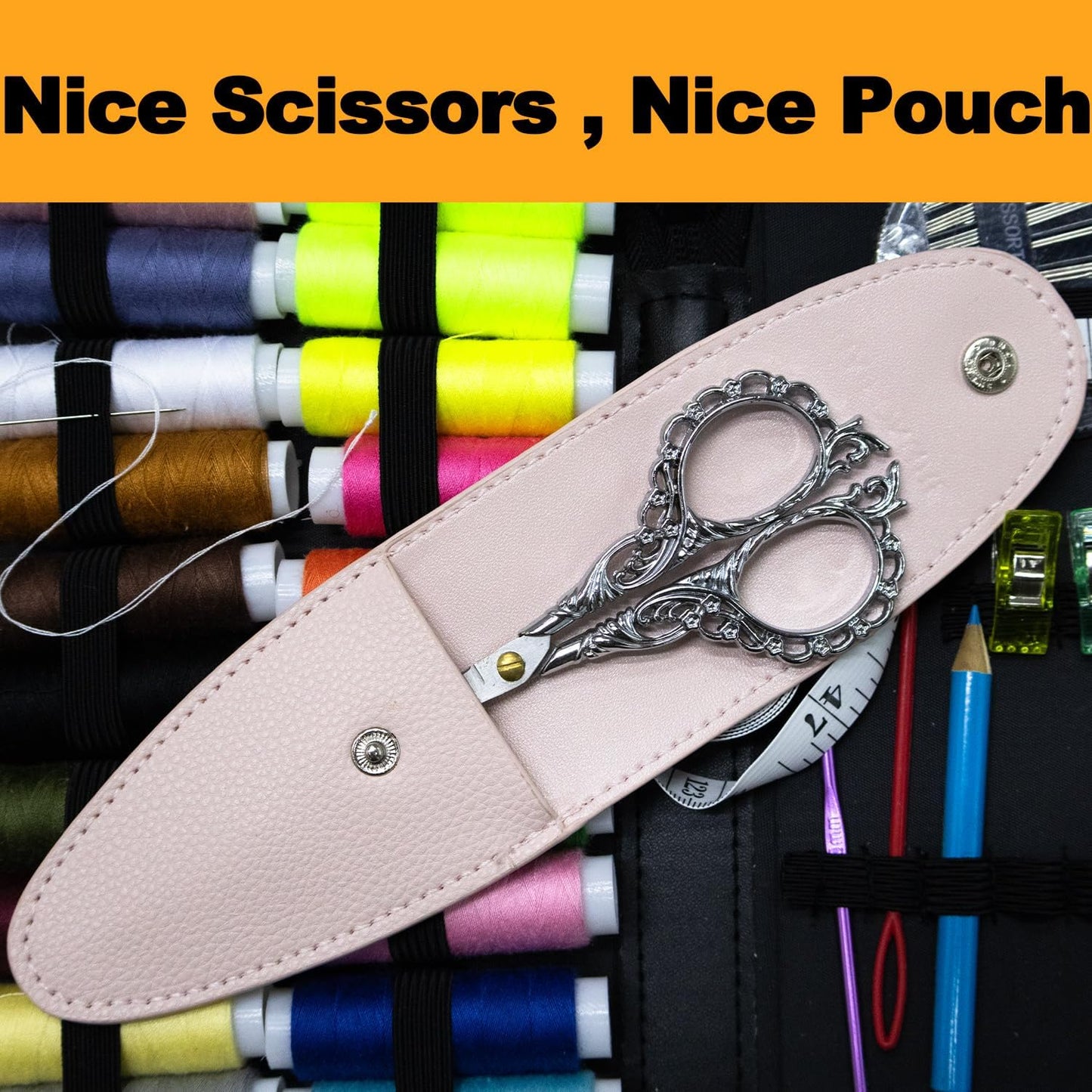 Small Scissors Vintage European Style Scissors Stainless Steel for Cross Stitch Cutting Embroidery Sewing Handcraft Craft Art Work DIY Tool, Silver