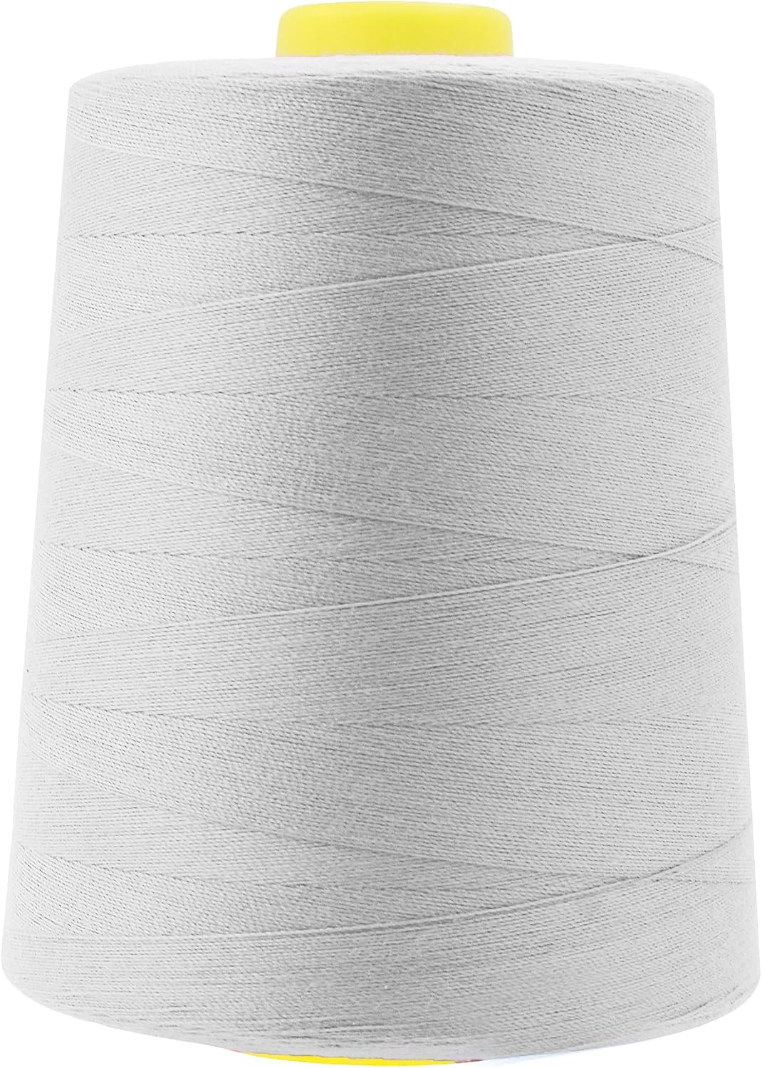 Mandala Crafts 4 Pack of Serger Threads Cones Spools - 20S/2 24000 Yards Polyester Silver Gray Threads for Sergers Machine and Overlock Quilting Sewing Machine