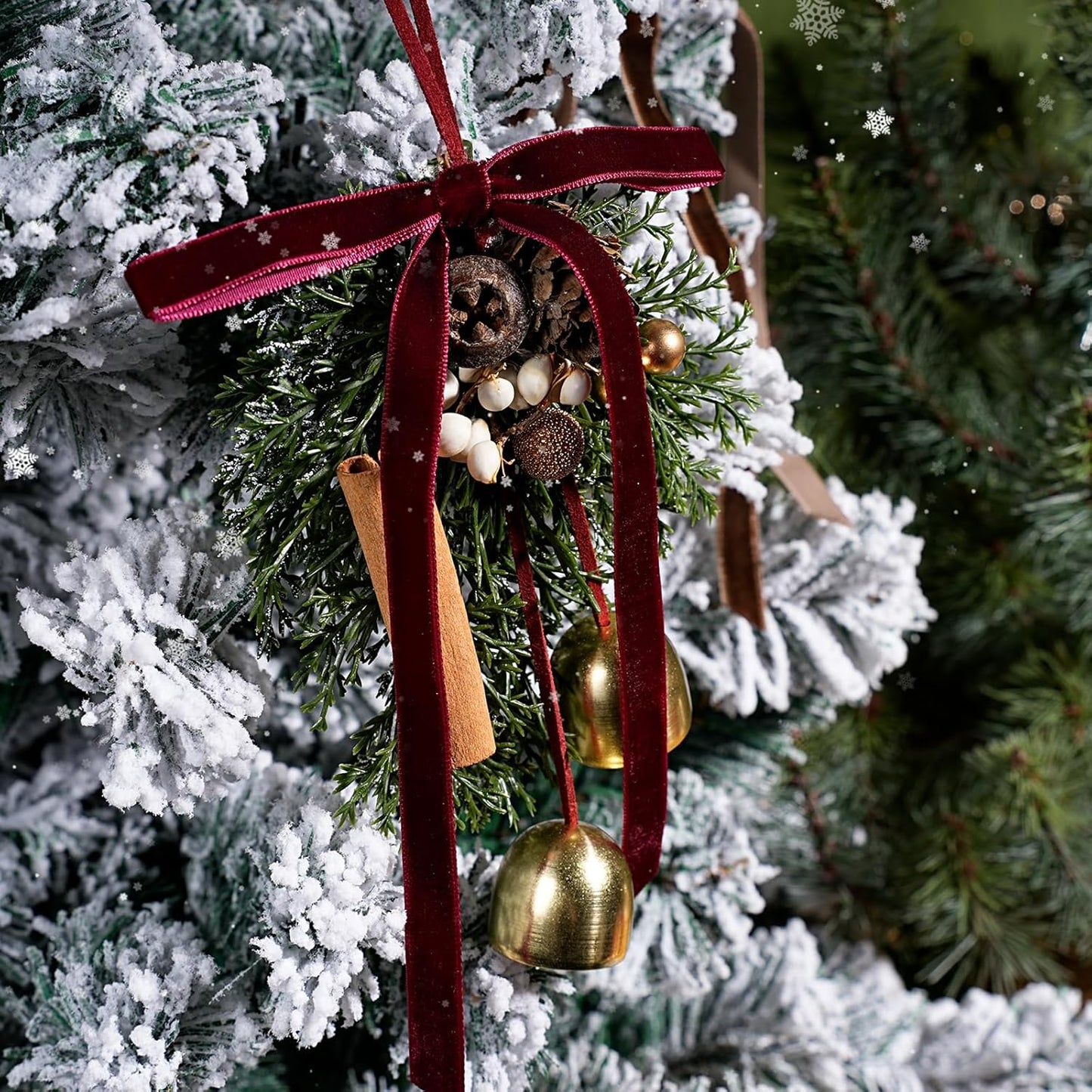 LaRibbons Thin Velvet Ribbon 3/8 Inch x 25 Yards, Burgundy Velvet Ribbon for Christmas Tree, Gift Wrapping, Wreath Bow, Outdoor Decoration