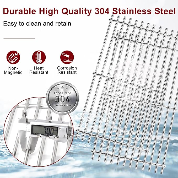 Hiorucet Grill Parts 7636 Flavorizer Bars 7638 Grates for Weber Spirit I and Spirit II Series with Front Controls, E310 E320 E330 S310 S320 S330 SP310 SP320 SP330 GS4 for Weber Spirit E310 Grill Parts